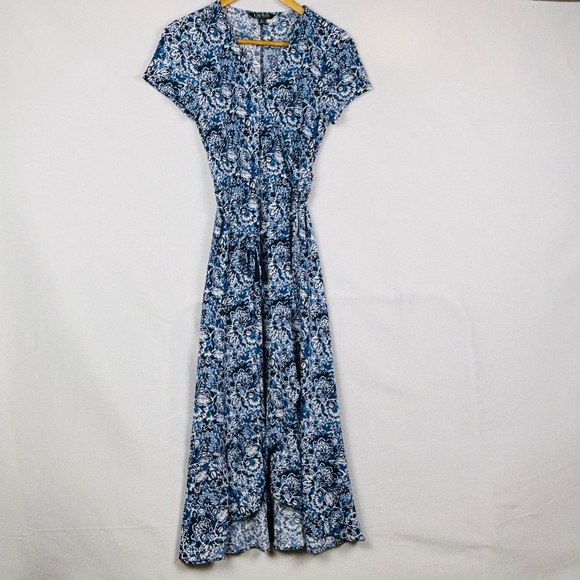 Lauren Ralph Lauren Dresses & Skirts - Lauren Ralph Lauren Women‎ Short Sleeve Midi Wrap Dress Sz M NavyOffice Business